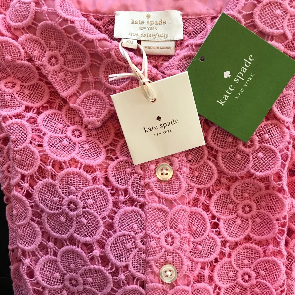 Kate Spade Bloom Flower Lace Top